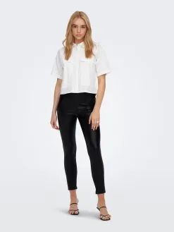ONLY Leren Broeken Skinny Broek PIPS Dames Zwart -ONLY Elegant winkel b9ad370430bdab9a2ba22aca06762b44
