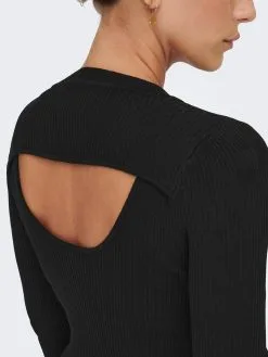 ONLY Fijngebreide Truien Trui Meddi Dames Zwart -ONLY Elegant winkel b9b85876e6cad7fee0ffeb4ff8fff1a1