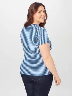 ONLY CARMAKOMA T-shirts Shirt Dames Blauw -ONLY Elegant winkel ba064d8e1e6805f8d790a2da1c02db9d