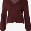 ONLY Fijngebreide Truien Trui KIRA Dames Wijnrood