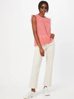 ONLY Blouse Tops Blouse ONLSABRYNA Dames Lichtroze -ONLY Elegant winkel ba518793e085c56c9b95ae13b8ae506e