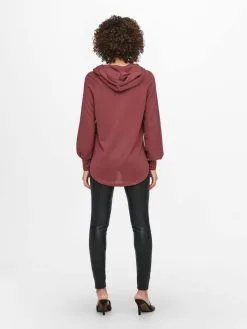 ONLY Hoodies Trui ELCOS EMMA Dames Bloedrood -ONLY Elegant winkel ba739f8338b854e297d759f7259b8c9b