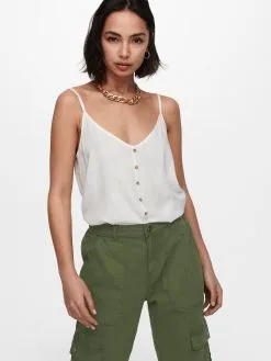 ONLY Spaghetti Tops Top ASTRID Dames Wit -ONLY Elegant winkel bab3c0360d6be657963aa1e95a33b6ce