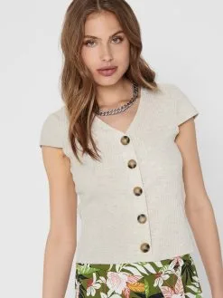 ONLY T-shirts Shirt Nella Dames Beige Gemêleerd -ONLY Elegant winkel bb1edc11dd70bdcab0c5ae6a15617239