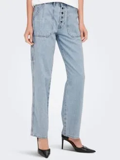 ONLY Mom Jeans Loosefit Jeans GAVIN Dames Blauw -ONLY Elegant winkel bb39229d52f222cb46d75cbd378c02e7
