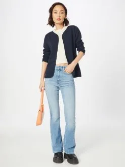 ONLY Vesten Gebreid Vest LUCKY Dames Nachtblauw -ONLY Elegant winkel bb90cb1e6399c5d6819141d1bb0663d2