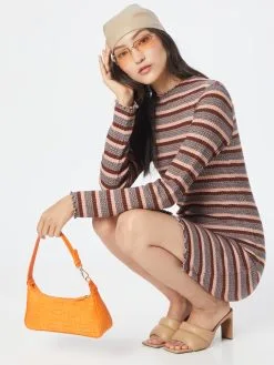 ONLY Jerseyjurken Jurk RIA Dames Roestbruin -ONLY Elegant winkel bb9a50d135fc96db082c5ffdbf133881