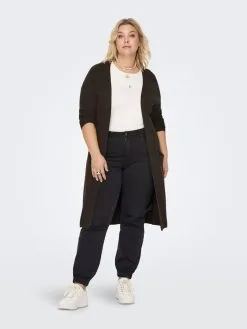 ONLY CARMAKOMA Vesten Gebreid Vest Dames Bruin -ONLY Elegant winkel bba9133380fb1433ed8de53532e9b9d9