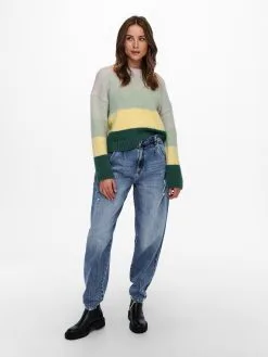 ONLY Fijngebreide Truien Trui Sonja Dames Pastelgroen / Donkergroen -ONLY Elegant winkel bc1c1e01102cedf2e01148599e38f97d