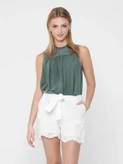 ONLY Blouse Tops Blouse Dames Groen -ONLY Elegant winkel bc6184db52f3e262db6160f94b798d2f