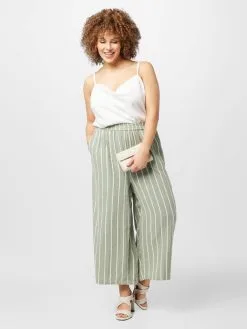 ONLY CARMAKOMA Pantalons Wide Leg Broek Dames Pastelgroen -ONLY Elegant winkel bc9f0b34112f2b6bc617b4a42665f192