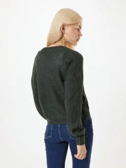 ONLY Vesten Gebreid Vest CAROL Dames Donkergroen -ONLY Elegant winkel bca8363ab774685963769f59dfb95359