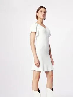 ONLY Gebreide Jurken Gebreide Jurk LEELO Dames Wit -ONLY Elegant winkel bcc695883b04e8c0770f3a1181dbe430