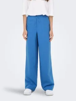 ONLY Pantalons Wide Leg Broek MILIAN Dames Hemelsblauw -ONLY Elegant winkel bd26bdbb5403557a77225b85e17c1074
