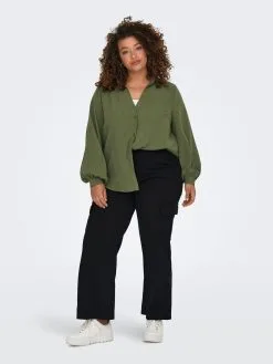 ONLY CARMAKOMA Cargobroeken Regular Cargobroek Dames Zwart -ONLY Elegant winkel bd9ee151dd75f03f9b393b910e776c1e