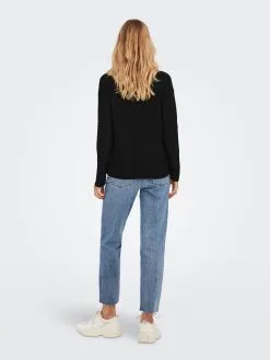 ONLY Fijngebreide Truien Trui Camilla Dames Zwart -ONLY Elegant winkel be02659ef712c41efe62e110ada87717