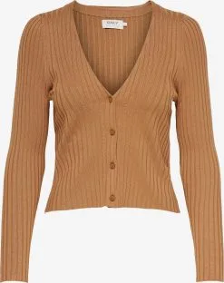 ONLY Vesten Gebreid Vest Meddu Dames Bruin