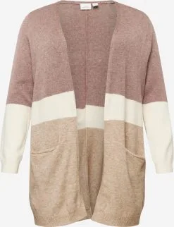 ONLY CARMAKOMA Vesten Gebreid Vest Dames Beige / Sering