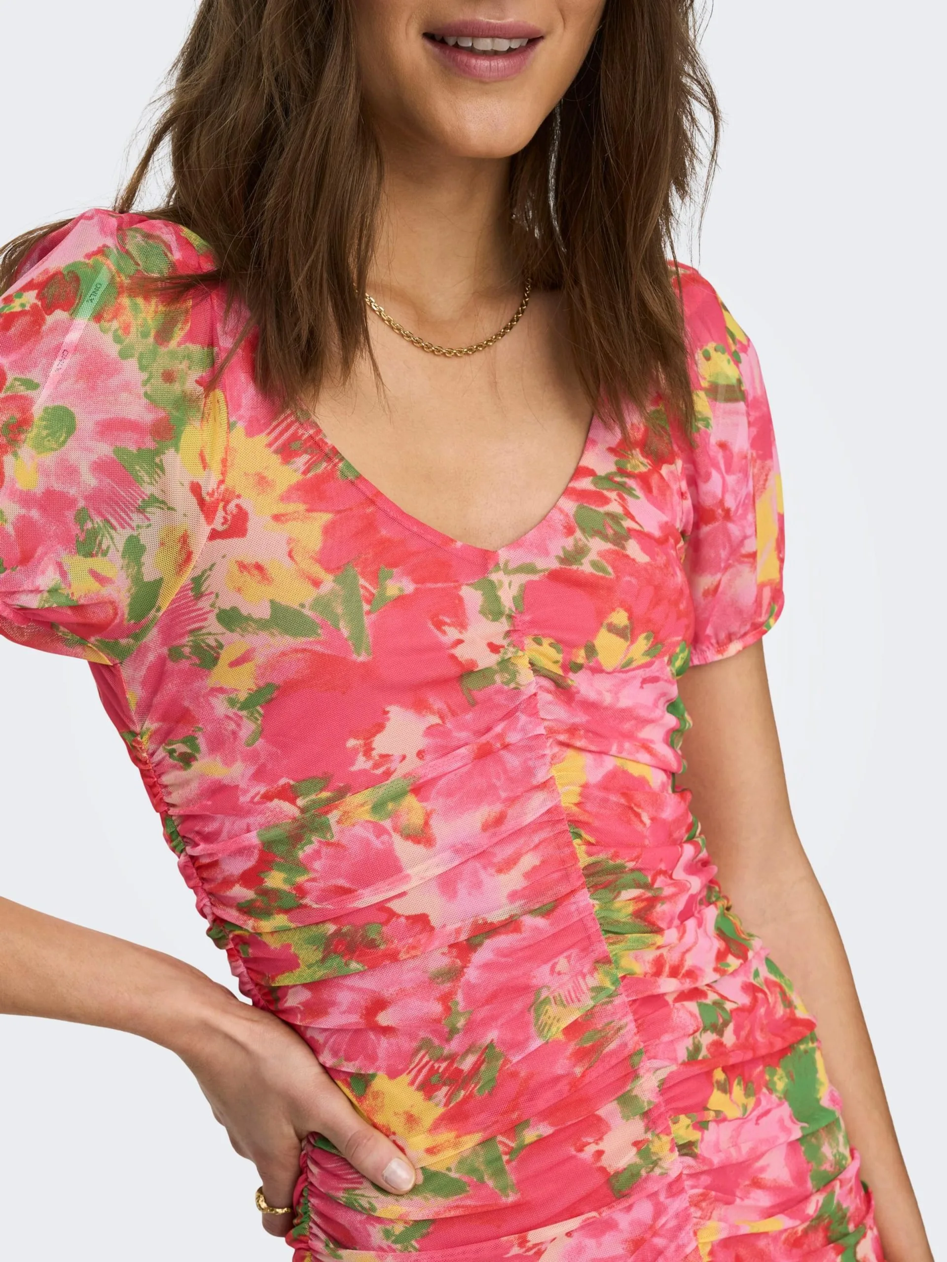 ONLY Mini Jurken Jurk Paris Dames Pink 6 ONLY Mini Jurken Jurk Paris Dames Pink - Afbeelding 6