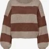 ONLY Fijngebreide Truien Trui Aya Dames Beige Gemêleerd / Bruin