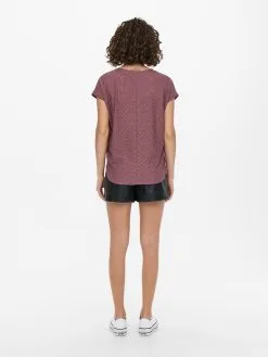 ONLY T-shirts Shirt Milla Dames Chocoladebruin -ONLY Elegant winkel bfc15687aead582a80b8e766b527f334