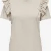 ONLY T-shirts Shirt Dames Beige