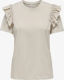 ONLY T-shirts Shirt Dames Beige