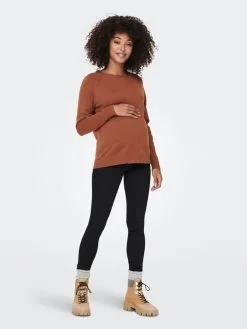 ONLY MATERNITY Basic Truien Trui Dames Bruin -ONLY Elegant winkel c0decb9018dcab805639adaea0f7c213