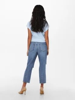 ONLY T-shirts Shirt Reign Dames Lichtblauw -ONLY Elegant winkel c104cd94b2c9a851d394944cba39d9f6