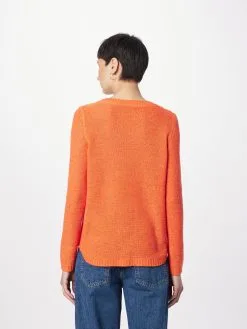 ONLY Basic Truien Trui Geena Dames Mandarijn -ONLY Elegant winkel c266d1954df99c417456a4f3e96cb514