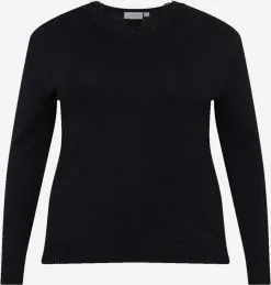 ONLY CARMAKOMA Fijngebreide Truien Trui Esly Dames Zwart