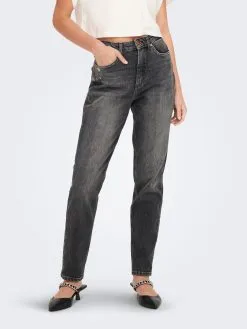 ONLY Mom Jeans Tapered Jeans Veneda Dames Grijs -ONLY Elegant winkel c309e6939e6c688b88635e5d44ff5542