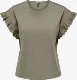 ONLY T-shirts Shirt Iris Dames Kaki