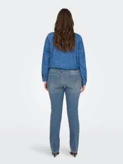 ONLY CARMAKOMA Jeans Slimfit Jeans ALICIA Dames Blauw -ONLY Elegant winkel c39a2786679e007a88822cbf90bff24a