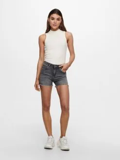 ONLY Denim Shorts Slimfit Jeans Blush Dames Grijs -ONLY Elegant winkel c51cd5d08106bc14925eca771e8ceec1