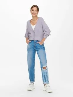 ONLY Vesten Gebreid Vest Dames Lichtlila -ONLY Elegant winkel c59e0463a5abead74e101d39ad809f81