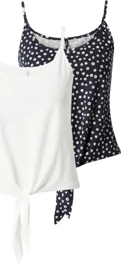 ONLY Tanktops Top MAY Dames Zwart / Wit