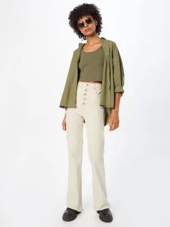 ONLY Tanktops Top NESSA Dames Grijs Gemêleerd / Olijfgroen -ONLY Elegant winkel c668428e949b1f8f74ab7b87a6929ad5