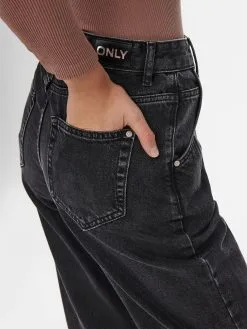 ONLY Straight Regular Jeans Troy Dames Zwart -ONLY Elegant winkel c674f036ba6296fcdfbd3954321dfc44