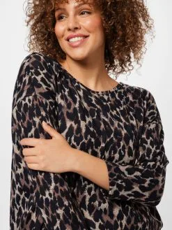 ONLY CARMAKOMA Shirts Met 3/4 Mouw Shirt Dames Grijs / Antraciet -ONLY Elegant winkel c739ed1c719a5ad52f32dcfd6b8492e2