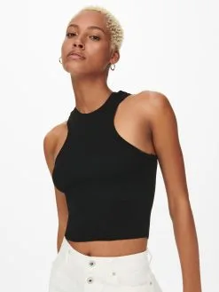 ONLY Crop Tops Top RAZOR Dames Zwart -ONLY Elegant winkel c78784f33c255948f002faaa6232b8e6