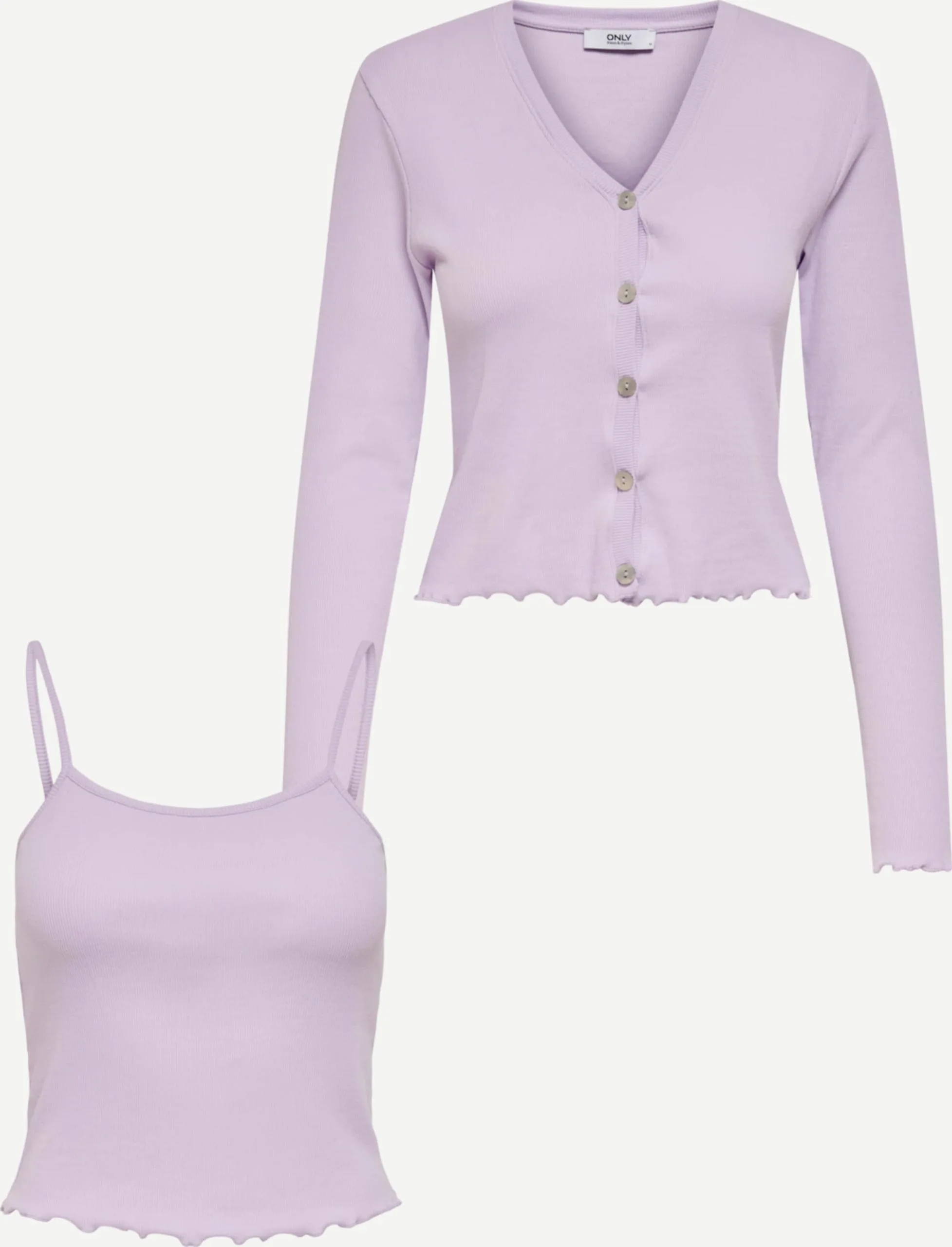 ONLY Vesten Gebreid Vest Dames Sering / Lichtlila 1 ONLY Vesten Gebreid Vest Dames Sering / Lichtlila