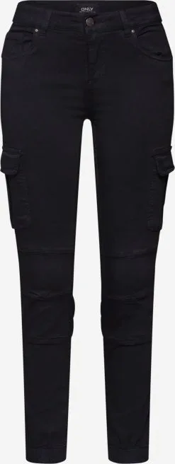 ONLY Jeans Slimfit Cargojeans Missouri Dames Zwart