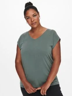 ONLY CARMAKOMA T-shirts Shirt Dames Grafiet -ONLY Elegant winkel cb099aed9ae51ea6263dc517d141c707