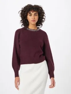 ONLY Fijngebreide Truien Trui Elsa Dames Bordeaux -ONLY Elegant winkel cd9964ac1351f195f08f1e78c4c9020f