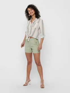 ONLY Shorts Regular Bandplooibroek Aris Dames Mintgroen -ONLY Elegant winkel cd9e8dfc718674c4dc25ba56ac1298ca