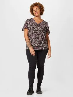 ONLY CARMAKOMA T-shirts Shirt LUX CELI Dames Zwart -ONLY Elegant winkel cdde7b90ab93c99b8e4fac984e7cfddf