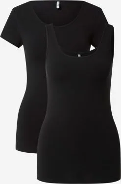 ONLY T-shirts Shirt LOVE Dames Zwart