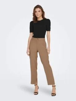 ONLY Pantalons Regular Broek Dames Lichtbruin -ONLY Elegant winkel cf10d2fd8287e80c2230313571ae9805
