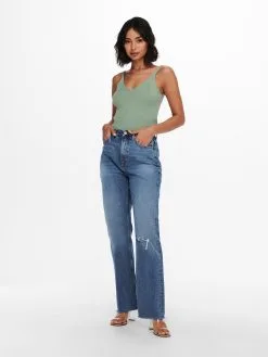 ONLY Tops Gebreide Top Lina Dames Mintgroen -ONLY Elegant winkel cf380da7e54f5a9388f9acdedb25c083